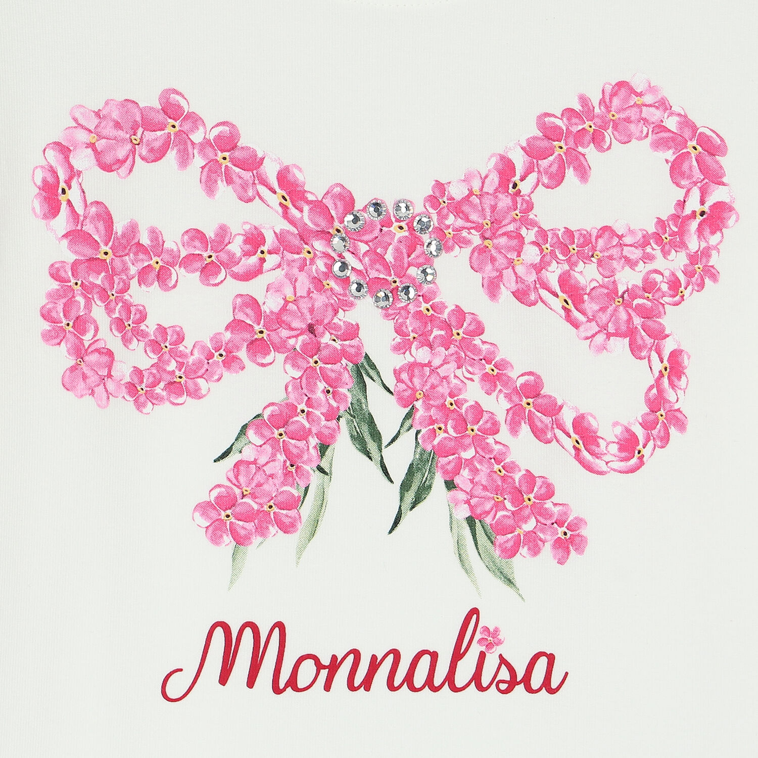 Girls White & Pink Floral Skirt Set, 2, hi-res